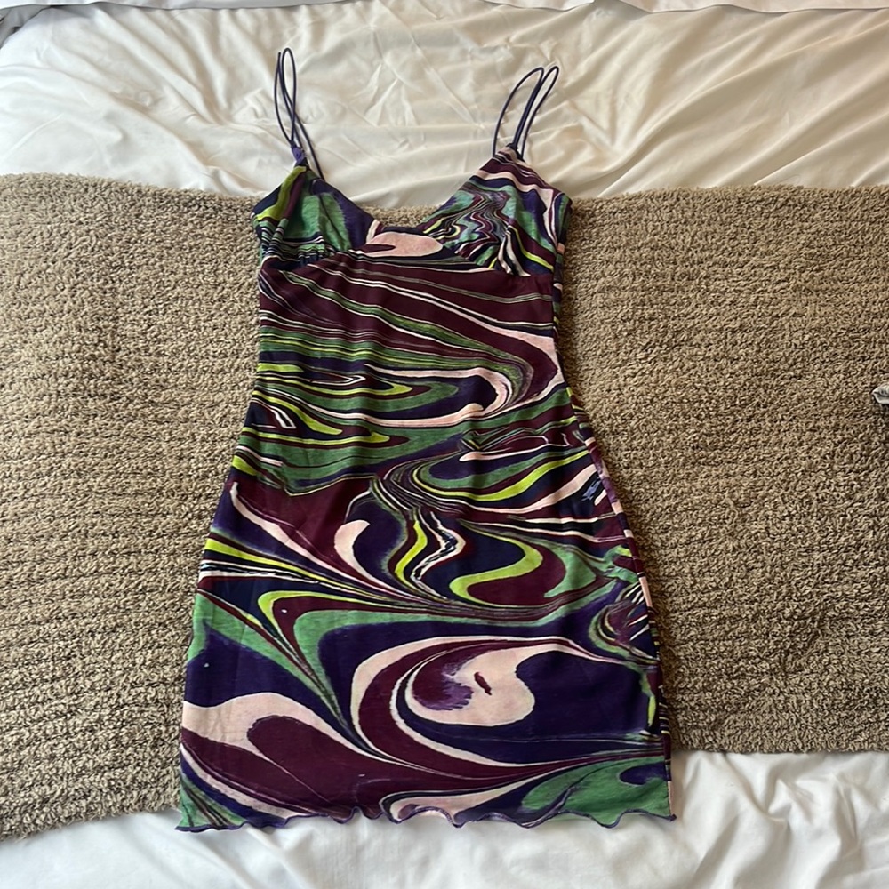 Superdown Ryanne Mini Dress in Purple Multi